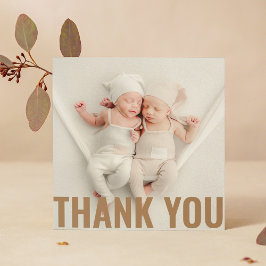 Tarjeta De Agradecimiento Baby Gift Moderno Gracias Baby Shower Recién Nacid