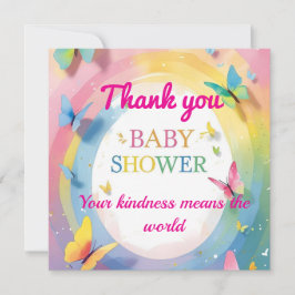 Tarjeta De Agradecimiento Baby Girl Thank You Card