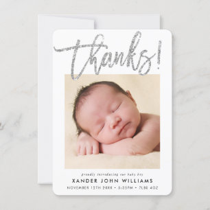 Tarjeta De Agradecimiento BABY GRACIAS a la moderna escritura mínima foto de