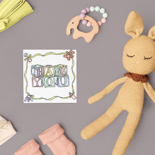 Tarjeta De Agradecimiento Baby Gracias Square Card