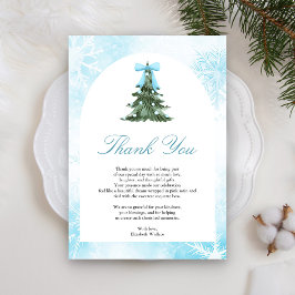 Tarjeta De Agradecimiento Baby hace frío afuera Baby Shower de lazo azul