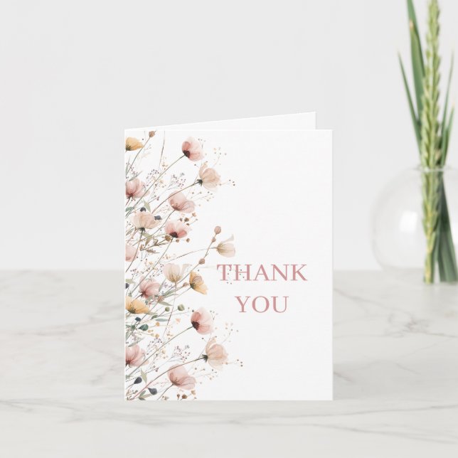 Tarjeta De Agradecimiento baby in bloom girl baby shower thank you card (Anverso)