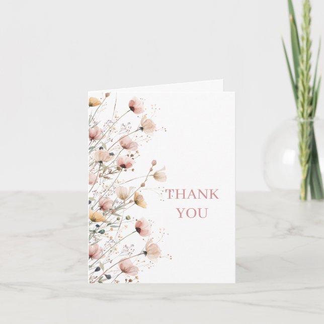 Tarjeta De Agradecimiento baby in bloom girl baby shower thank you card (Anverso)