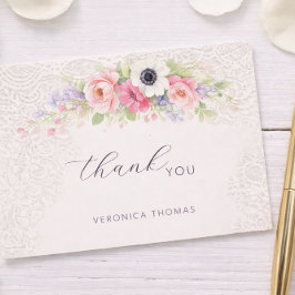 Tarjeta De Agradecimiento Baby in Bloom Sweet Floral Baby Shower