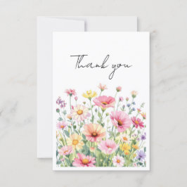 Tarjeta De Agradecimiento Baby in Bloom Wildflower Thank you Cards
