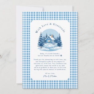 Tarjeta De Agradecimiento Baby It's Cold Outside Baby Shower Gracias