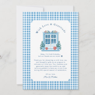 Tarjeta De Agradecimiento Baby It's Cold Outside Baby Shower Gracias