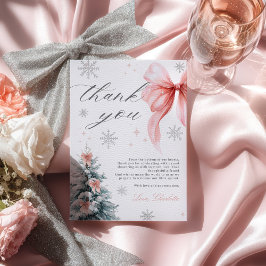 Tarjeta De Agradecimiento Baby it's cold outside Winter Girl Baby Shower