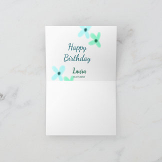 Tarjeta De Agradecimiento Baby kids 1st birthday add name blue green pastel 