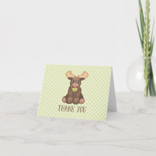Tarjeta De Agradecimiento Baby Moose Baby Shower Gracias