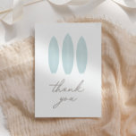 Tarjeta De Agradecimiento Baby on Board Blue Surfboard Baby Shower<br><div class="desc">Agradece a sus amigos y familiares por asistir a su ducha de bebé o enviar un regalo con esta tarjeta de agradecimiento,  que incluye tablas de surf de color azul.</div>