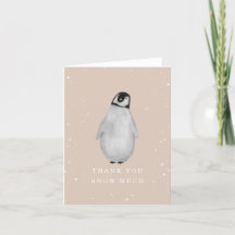 Baby Penguin Chica Rosa Winter Gracias Baby Shower