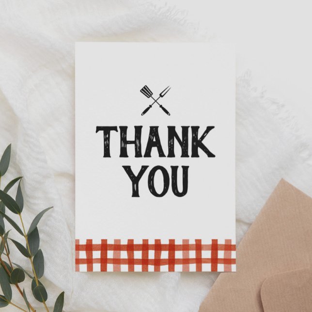 Tarjeta De Agradecimiento Baby Q Barbecue Baby Shower (Subido por el creador)