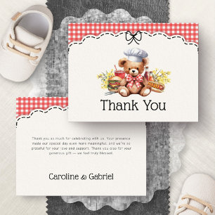 Tarjeta De Agradecimiento Baby-Q BBQ Picnic Ducha de Parejas Gracias