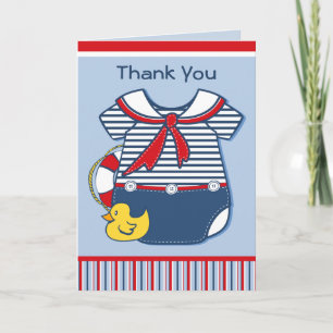 Tarjeta De Agradecimiento Baby Sailor Suit A