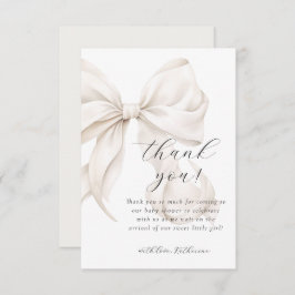 Tarjeta De Agradecimiento Baby Shower blanco inmaculado