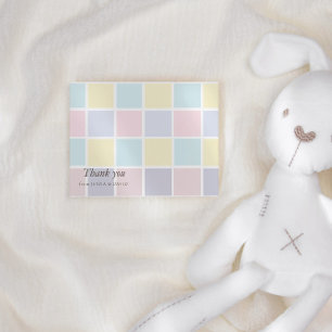 Tarjeta de agradecimiento Baby Shower Bloque de co