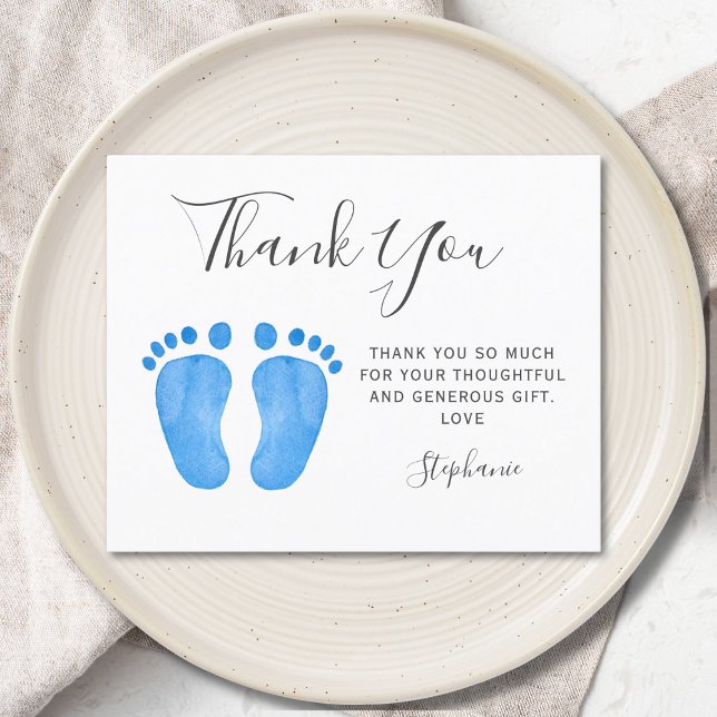 Tarjeta de agradecimiento Baby Shower Blue Baby Fe (Subido por el creador)