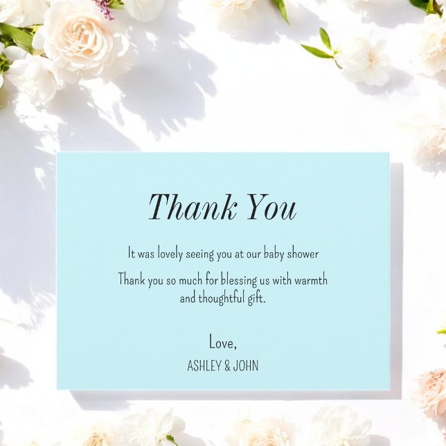 Tarjeta de agradecimiento Baby Shower Blue Boy (Subido por el creador)