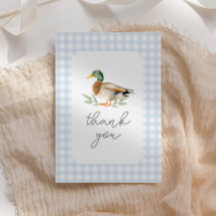 Baby Shower Blue Gingham Duck