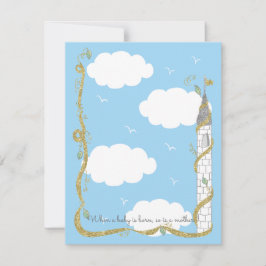 Tarjeta de agradecimiento Baby Shower, Castillo de