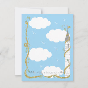 Tarjeta de agradecimiento Baby Shower, Castillo de