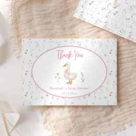 Tarjeta De Agradecimiento Baby Shower, Chica de Silly Goose Wildflower