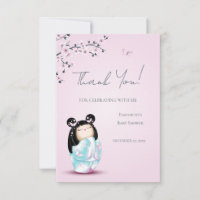 Baby Shower Chica rosa de muñeca Kokeshi