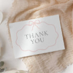 Tarjeta De Agradecimiento Baby Shower Chica Vintage Pink Bow<br><div class="desc">Digan gracias a sus amigos y familiares por asistir a su ducha de bebé con estas elegantes tarjetas de agradecimiento con la temática del arco rosado.</div>