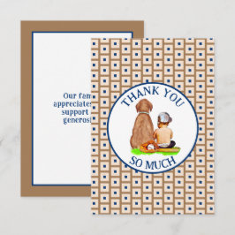 Tarjeta De Agradecimiento Baby Shower con temas de béisbol