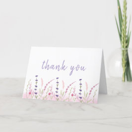 Tarjeta De Agradecimiento Baby Shower Cute Little Wildflower Garden