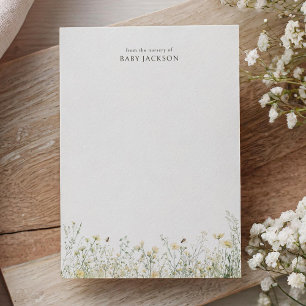 Tarjeta De Agradecimiento Baby Shower de Abeja Flor Silvestre