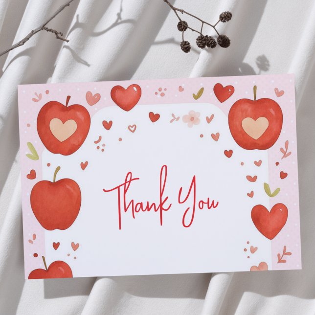 Tarjeta De Agradecimiento Baby Shower de Apple of Our Eye Fall (Subido por el creador)