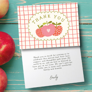 Tarjeta De Agradecimiento Baby Shower de Apple of Our Eye Gracias