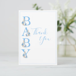 Tarjeta De Agradecimiento Baby Shower de Blue Peter Rabbit