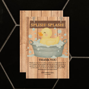 Tarjeta De Agradecimiento Baby Shower de burbujas rusas de caucho