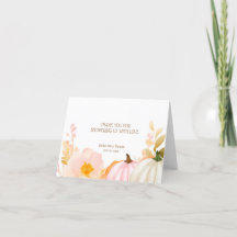 Baby Shower de caída de calabaza rosa