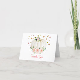 Tarjeta De Agradecimiento Baby Shower de calabaza