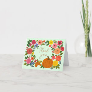 Tarjeta De Agradecimiento Baby Shower de calabaza pequeña