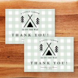 Tarjeta De Agradecimiento Baby shower de camping - Gracias