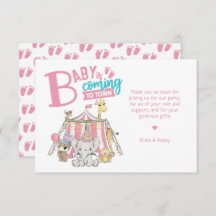 Baby Shower de circo de carnaval rosado