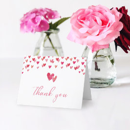 Tarjeta De Agradecimiento Baby Shower de corazón dulce