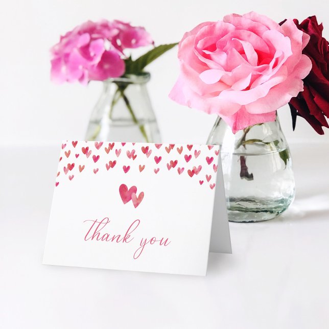 Tarjeta De Agradecimiento Baby Shower de corazón dulce (Subido por el creador)