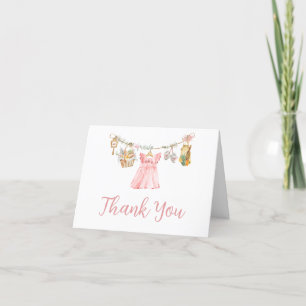 Tarjeta De Agradecimiento Baby Shower de crecimiento local de chica