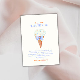 Tarjeta De Agradecimiento Baby Shower de Crema de Hielo de Estrella de Veran