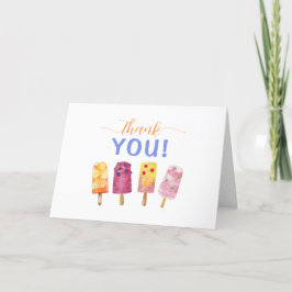 Tarjeta De Agradecimiento Baby Shower de crema de hielo Fruta moderna