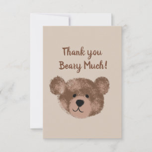 Tarjeta De Agradecimiento Baby Shower de cumpleaños de Teddy Bear