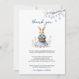 Tarjeta De Agradecimiento Baby Shower de Easter Bunny Chinoiserie