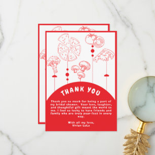 Tarjeta De Agradecimiento Baby Shower de entrega especial Pizza