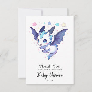 Tarjeta De Agradecimiento Baby Shower de Fiery Dragon Magic